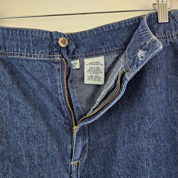 VTG White Stag Womens Midi Denim Skirt Sz 16 Blue Jean Pockets Modest Classic - Picture 4 of 9